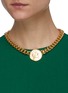 Figure View - Click To Enlarge - KENNETH JAY LANE - Satin gold coin pendant necklace