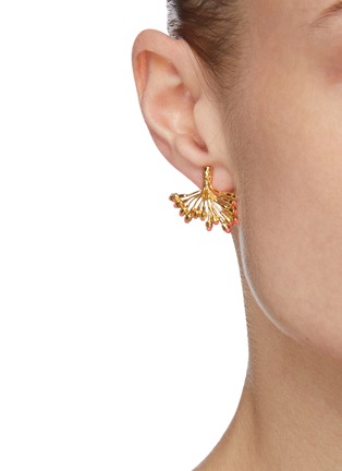 Figure View - Click To Enlarge - KENNETH JAY LANE - Coral dot branch earrings