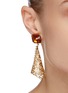 Figure View - Click To Enlarge - KENNETH JAY LANE - Madeira topaz filigree drop earrings