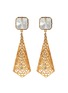 Main View - Click To Enlarge - KENNETH JAY LANE - Crystal filigree drop earrings