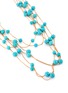 Detail View - Click To Enlarge - KENNETH JAY LANE - Gold strands turquoise beads necklace