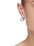 Figure View - Click To Enlarge - KENNETH JAY LANE - Crystal pavé pearl clip earrings