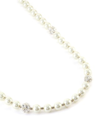 Detail View - Click To Enlarge - KENNETH JAY LANE - Pearl crystal fireball necklace