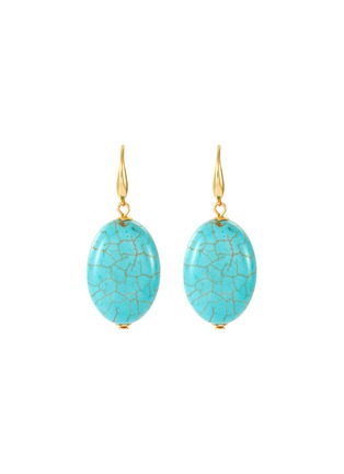 Main View - Click To Enlarge - KENNETH JAY LANE - Turquoise bead drop earrings