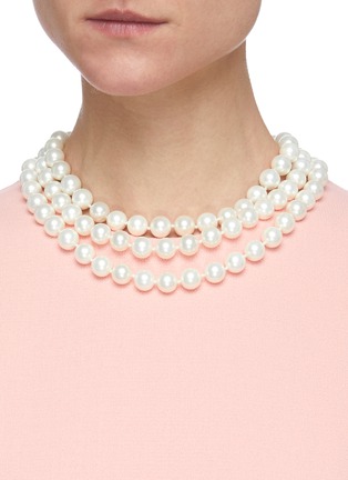 Figure View - Click To Enlarge - KENNETH JAY LANE - Pearl shell necklace
