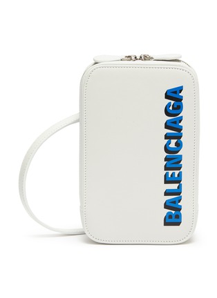 Main View - Click To Enlarge - BALENCIAGA - LOGO PRINT LEATHER CASH AND PHONE HOLDER