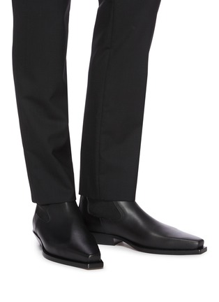 Figure View - Click To Enlarge - BOTTEGA VENETA - 'BV LEAN' Leather Chelsea Boots