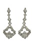 Main View - Click To Enlarge - LANE CRAWFORD VINTAGE JEWELLERY - Art Deco Style diamond 18k white gold earrings