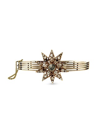Main View - Click To Enlarge - LANE CRAWFORD VINTAGE JEWELLERY - Victorian Star diamond 12k rose gold bangle