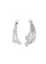 Main View - Click To Enlarge - LANE CRAWFORD VINTAGE JEWELLERY - Estate diamond platinum earrings