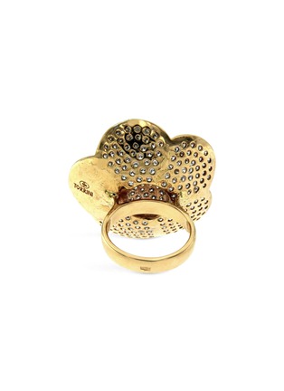 Detail View - Click To Enlarge - LANE CRAWFORD VINTAGE JEWELLERY - Diamond 18k gold flower ring