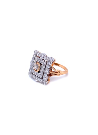 Detail View - Click To Enlarge - LANE CRAWFORD VINTAGE JEWELLERY - Art Deco Style diamond 18k white yellow gold ring