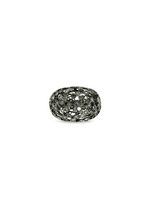 Main View - Click To Enlarge - LANE CRAWFORD VINTAGE JEWELLERY - Damiani diamond 18K black gold ring
