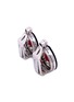 Detail View - Click To Enlarge - LANE CRAWFORD VINTAGE JEWELLERY - Diamond ruby onyx 18k white gold cluster earrings