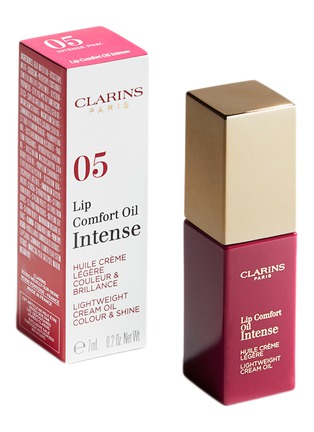 Front View - Click To Enlarge - CLARINS - Lip Comfort Oil Intense – 05 Intense Pink