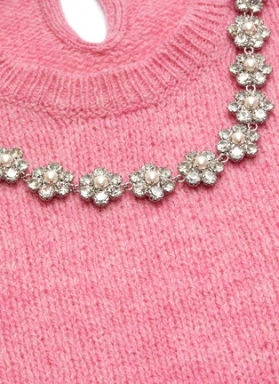  - MIU MIU - Necklace embellished back cutout knit vest