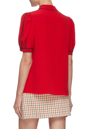 Back View - Click To Enlarge - MIU MIU - Contrasted outline shirt