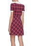 Back View - Click To Enlarge - MIU MIU - Tartan check print jacquard jersey dress
