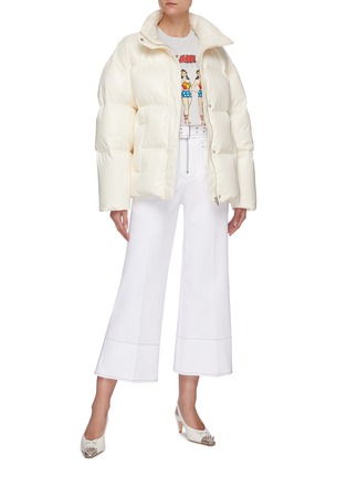 Figure View - Click To Enlarge - MIU MIU - Quilted logo back puff jacket