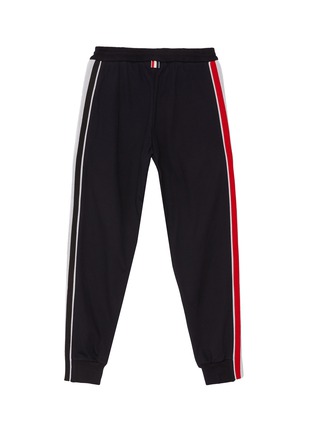 Back View - Click To Enlarge - THOM BROWNE  - Tricolour stripe outseam sweatpants