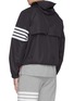 Back View - Click To Enlarge - THOM BROWNE - Bar stripe double zip hooded anorak