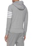 Back View - Click To Enlarge - THOM BROWNE  - Four-bar stripe zip-up jersey hoodie