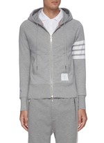 パーカー・フーディ THOM BROWNE Men Hoodies MJT021H00535025 Gray Classic full zip hoodie in classic loopback with engineered