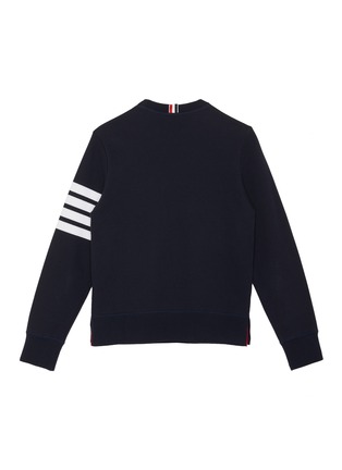 Figure View - Click To Enlarge - THOM BROWNE  - Four Bar Stripe Cotton Sweatshirt