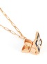 Detail View - Click To Enlarge - ROBERTO COIN - Princess Flower diamond jade 18k rose gold pendant necklace