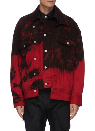 Main View - Click To Enlarge - FENG CHEN WANG - Double layer tie dye denim jacket