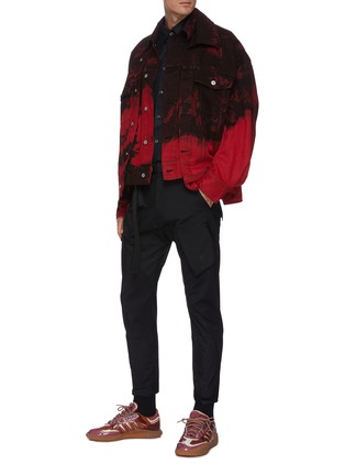 Figure View - Click To Enlarge - FENG CHEN WANG - Double layer tie dye denim jacket