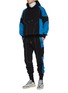 Figure View - Click To Enlarge - FENG CHEN WANG - 'Pepsi' contrast panel jogging pants