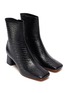 Detail View - Click To Enlarge - VINCE - 'Koren' croc-embossed leather ankle boots