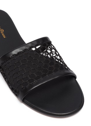 Detail View - Click To Enlarge - GIANVITO ROSSI - Fishnet mesh flat slides