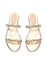Detail View - Click To Enlarge - GIANVITO ROSSI - Woven leather flat sandals