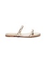 Main View - Click To Enlarge - GIANVITO ROSSI - Woven leather flat sandals