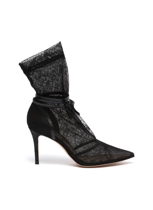 Main View - Click To Enlarge - GIANVITO ROSSI - Strappy lace boots
