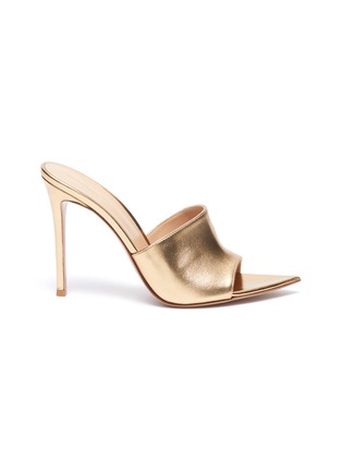 Main View - Click To Enlarge - GIANVITO ROSSI - Point toe heeled leather mule sandals