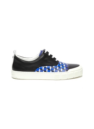 Main View - Click To Enlarge - PIERRE HARDY - Ollie' Cube Print Leather Lace Up Sneakers
