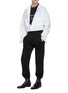 Figure View - Click To Enlarge - HAIDER ACKERMANN - Band collar cotton poplin oversized shirt