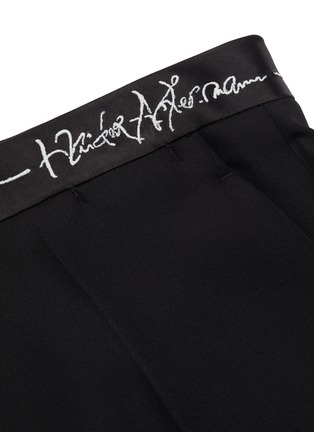  - HAIDER ACKERMANN - Embroidered satin waistband crop pants
