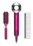 Main View - Click To Enlarge - DYSON - Limited edition Dyson Supersonic™ Hairdryer with Vented Barrel Brush and Detangling Comb — Fuchsia/Fuchsia