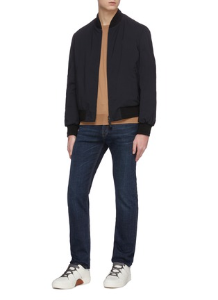Figure View - Click To Enlarge - BRIONI - Slim fit mid wash jeans