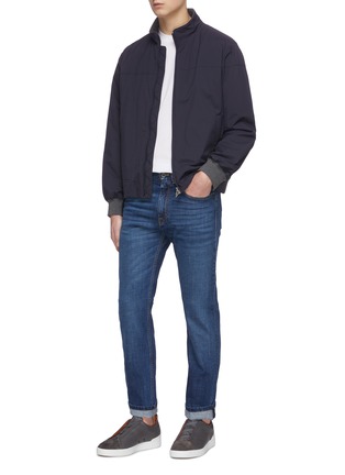 Figure View - Click To Enlarge - BRIONI - Slim fit light wash jeans