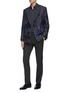 Figure View - Click To Enlarge - BRIONI - Floral jacquard double breasted blazer