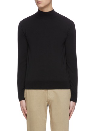 Main View - Click To Enlarge - BRIONI - Mock neck wool silk blend sweater