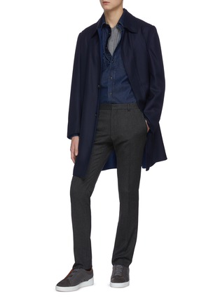 Figure View - Click To Enlarge - BRIONI - Double faced wool car coat