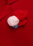  - SHUSHU/TONG - Floral pompom knit polo shirt