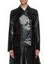 Main View - Click To Enlarge - SHUSHU/TONG - Bow accent croc-embossed faux leather jacket