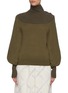 Main View - Click To Enlarge - CHLOÉ - Turtleneck rib panel wool knit top